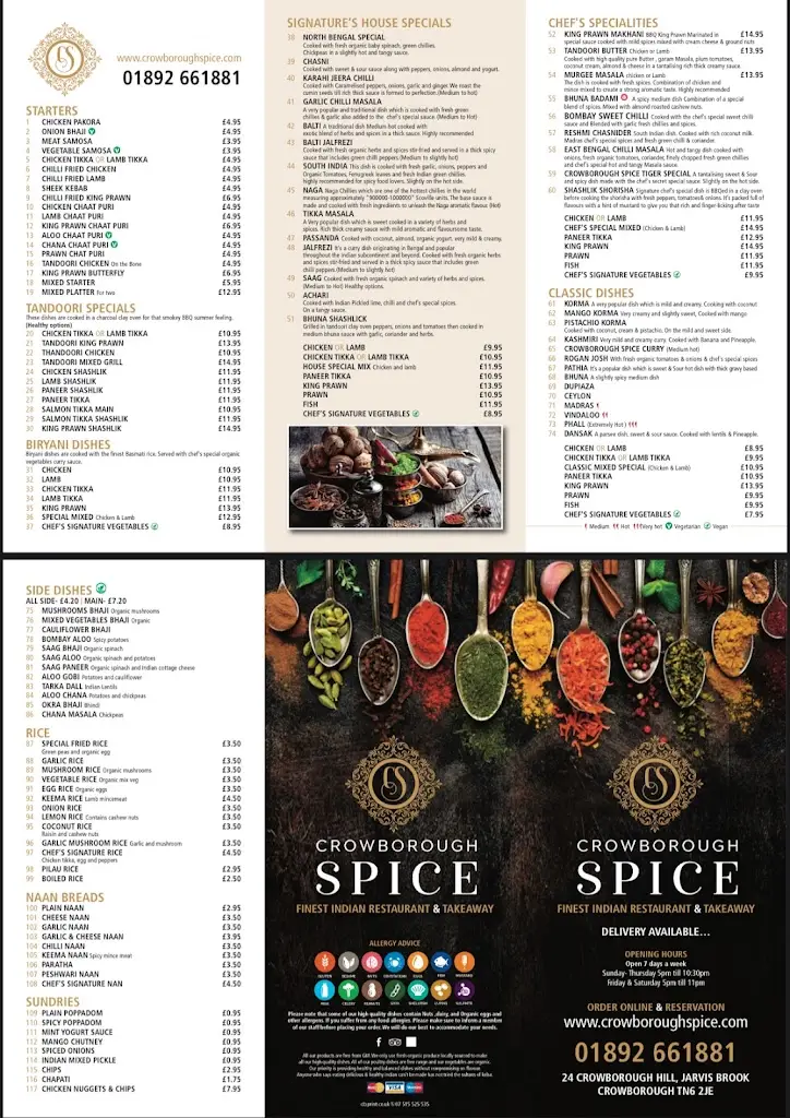 Menu_Crowborough Spice | Restaurant, Bar & takeaway_Crowborough_image_2