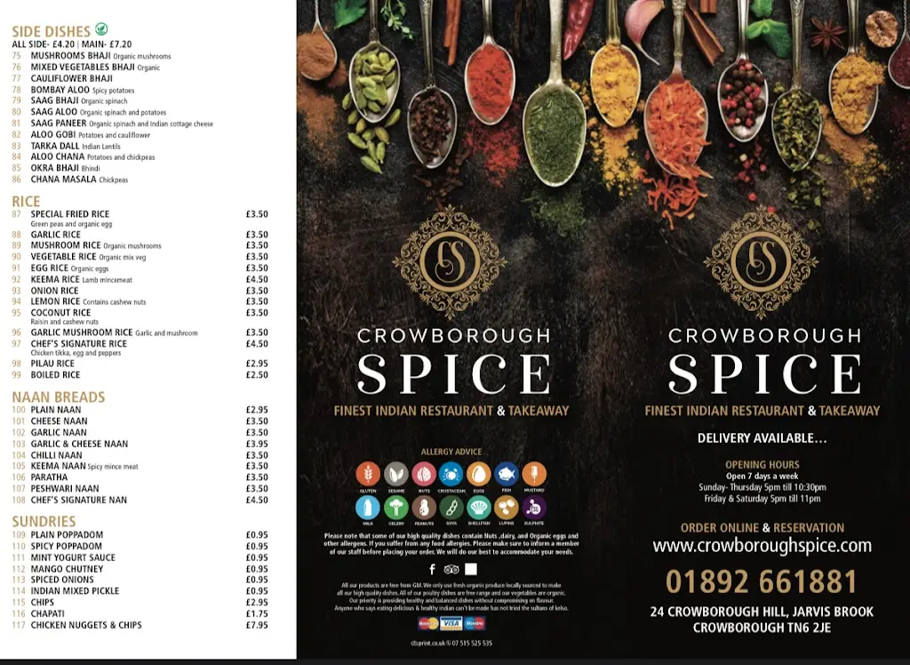 Menu_Crowborough Spice | Restaurant, Bar & takeaway_Crowborough_image_3