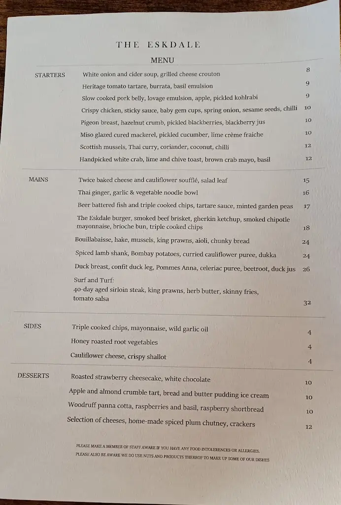 Menu_The Eskdale Castleton_Danby_image_1