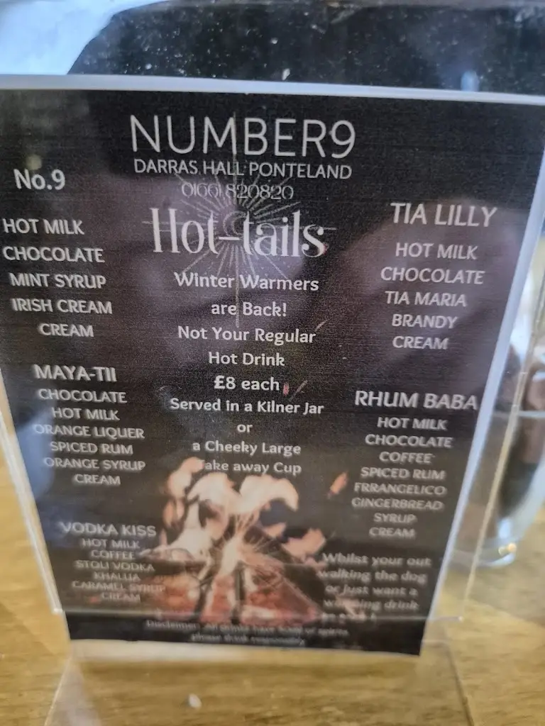 Menu_NUMBER9 Bistro_Darras Hall_image_4