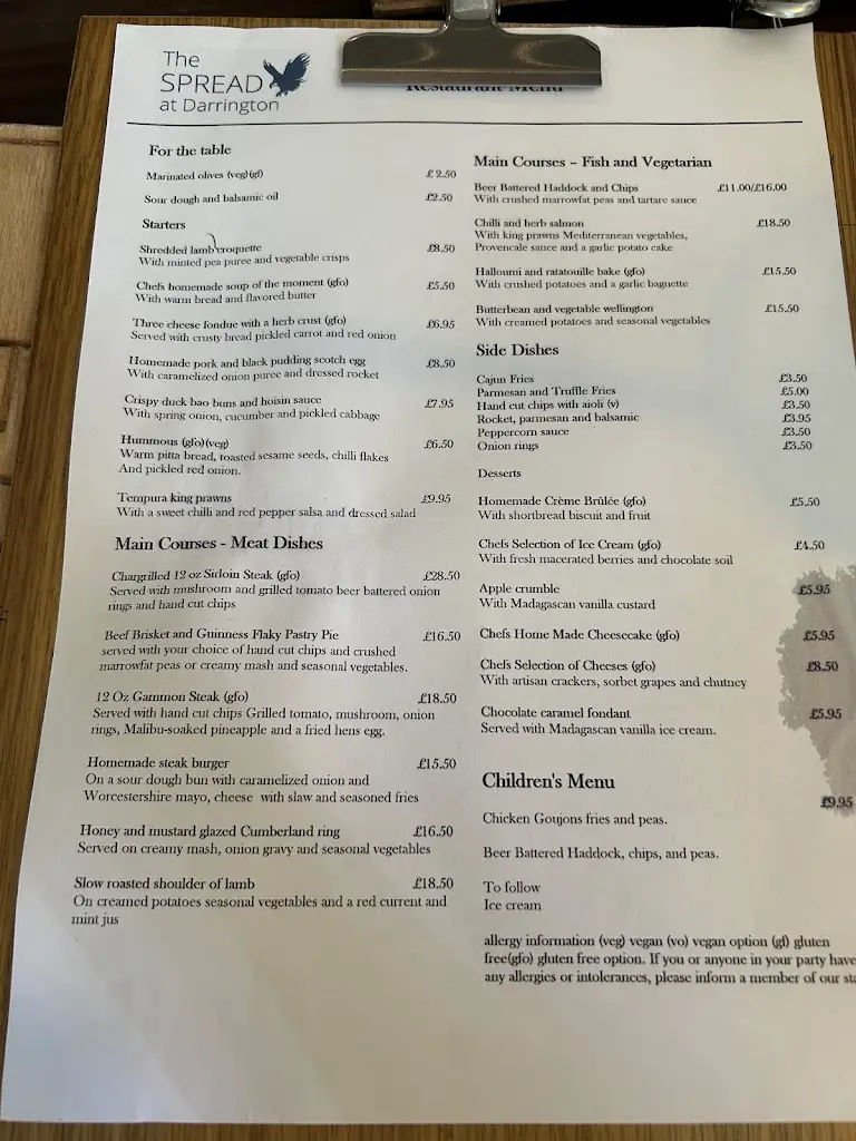 Menu_The SPREAD at Darrington_Darrington_image_2