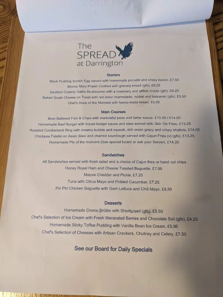 Menu_The SPREAD at Darrington_Darrington_image_3