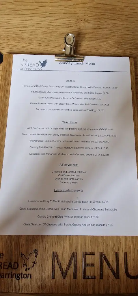 Menu_The SPREAD at Darrington_Darrington_image_4