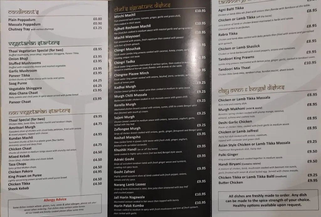 Menu_Thaal Indian Restaurant_Darfield_image_1