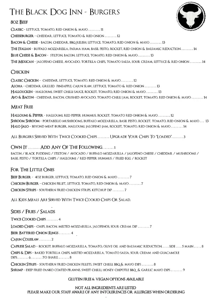 Menu_The Black Dog Inn, Dalton-in-Furness_Dalton in Furness_image_1