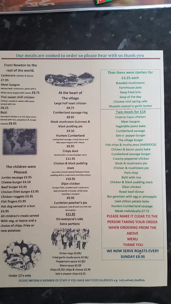 Menu_Village Inn_Dalton in Furness_image_1