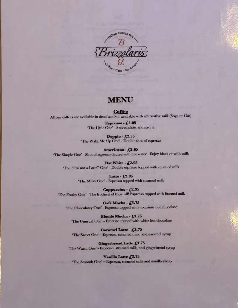 Menu_Brizzolaris - Italian coffee bar_Dalton in Furness_imagen_1