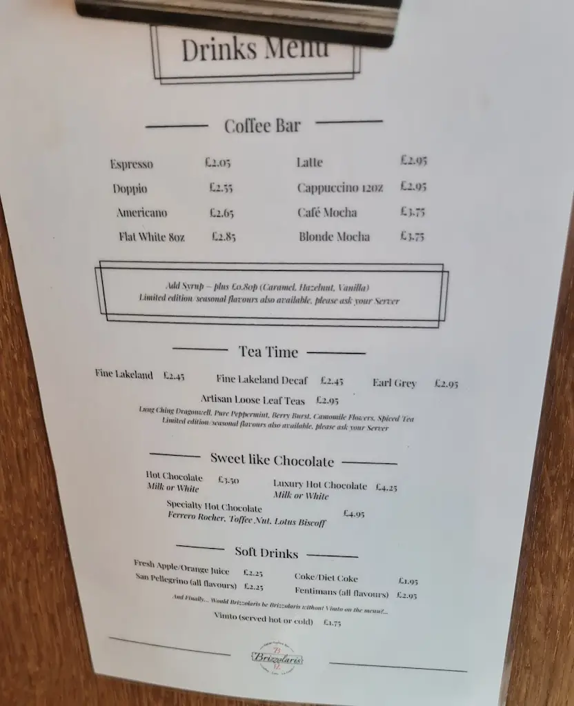 Menu_Brizzolaris - Italian coffee bar_Dalton in Furness_imagen_3