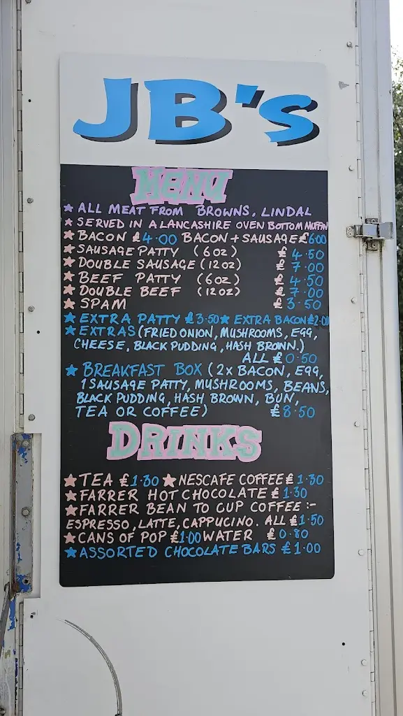 Menu_JB'S Burger Van._Dalton in Furness_image_1