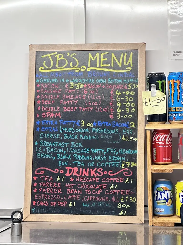 Menu_JB'S Burger Van._Dalton in Furness_image_3