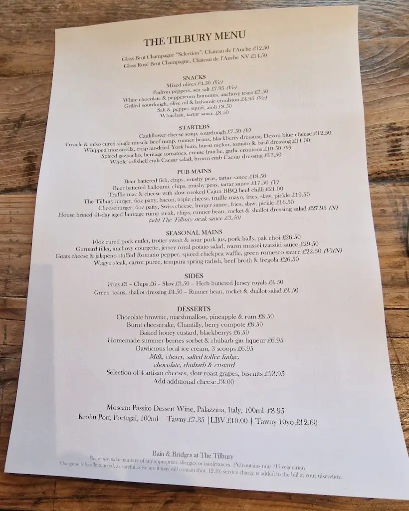Menu_The Tilbury_Datchworth_image_1