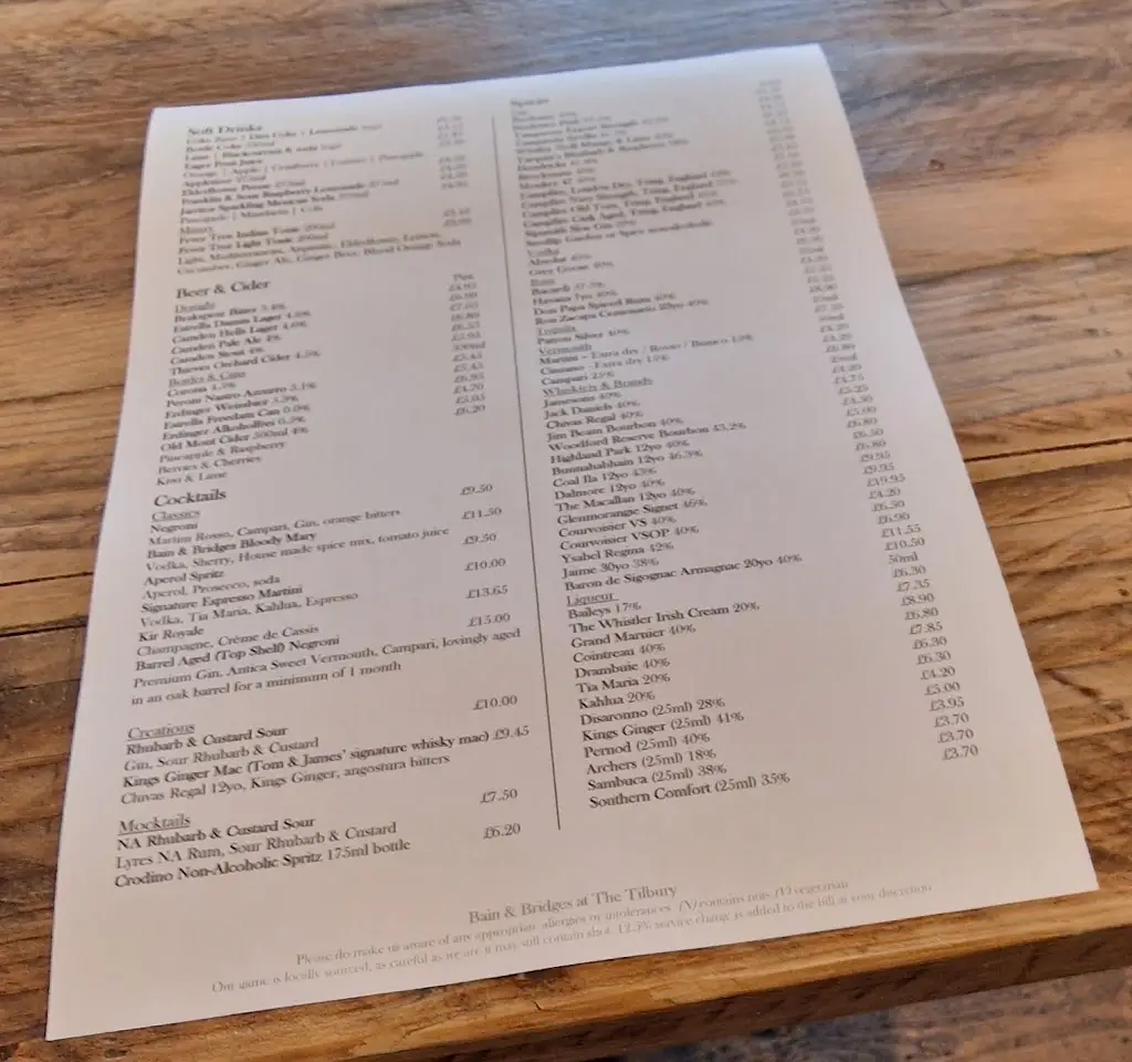 Menu_The Tilbury_Datchworth_image_2