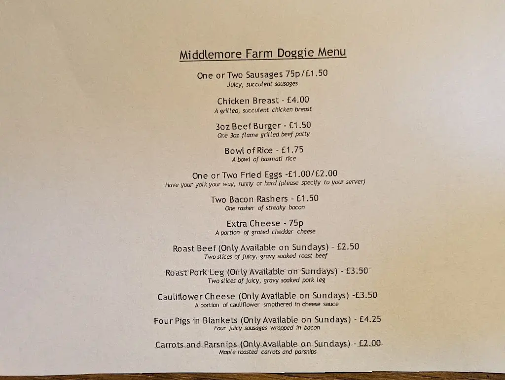Menu_Middlemore Farm_Daventry_image_1