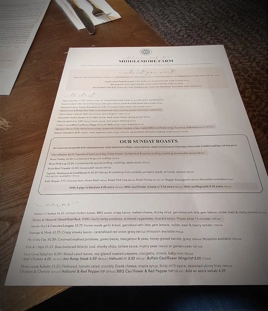 Menu_Middlemore Farm_Daventry_image_3