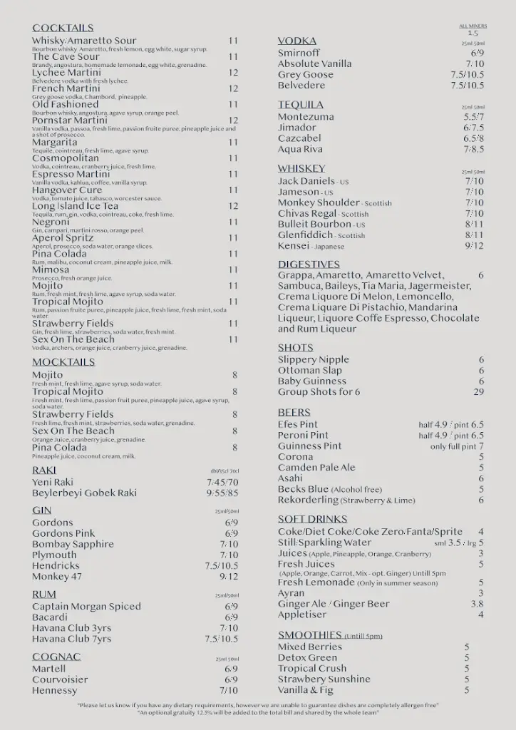 Menu_Stone Cave_Dalston_immagine_1