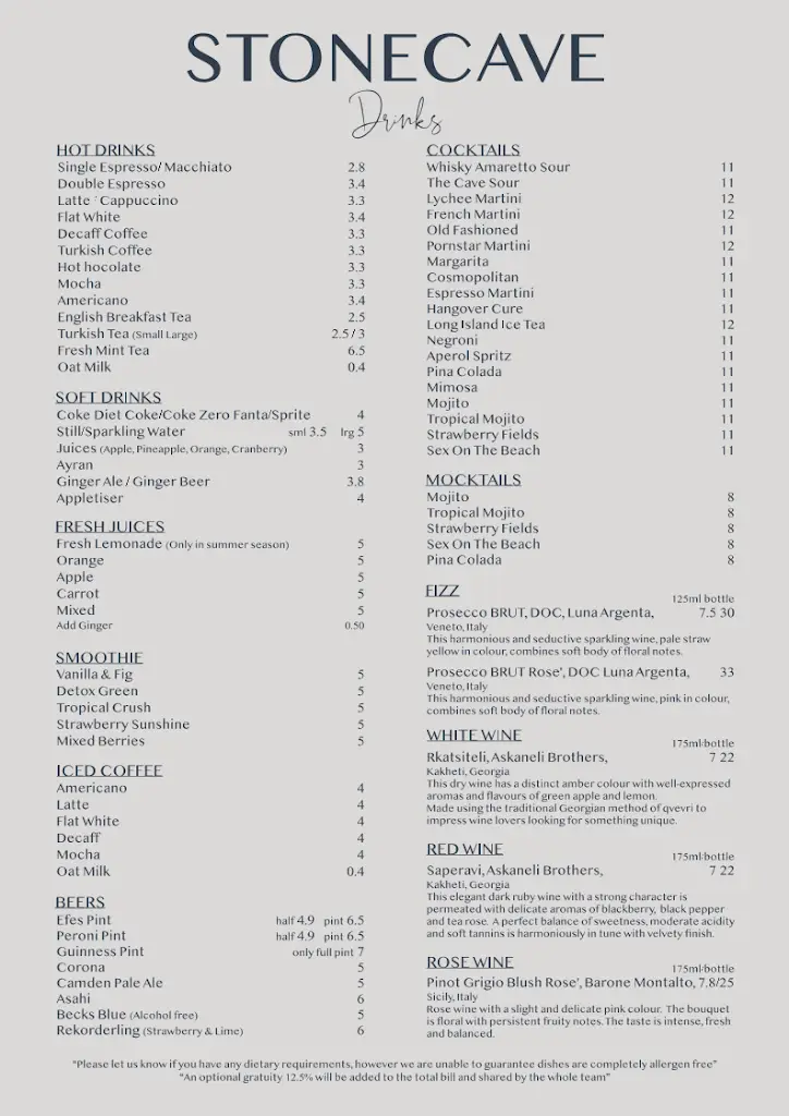 Menu_Stone Cave_Dalston_immagine_4