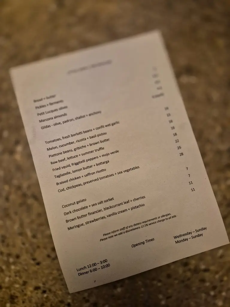 Menu_Little Duck The Picklery_Dalston_imagen_4