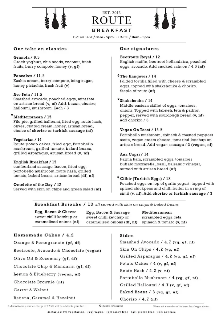 Menu_Route Dalston_Dalston_imagen_1