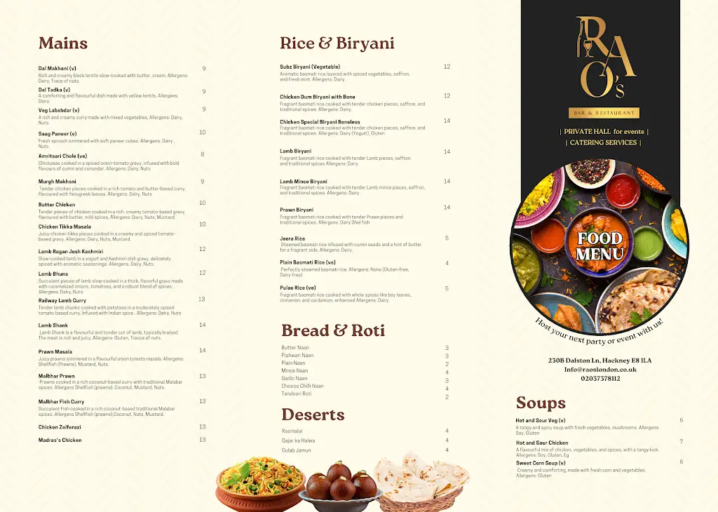 Menu_Rao's Bar & Restaurant_Dalston_image_1