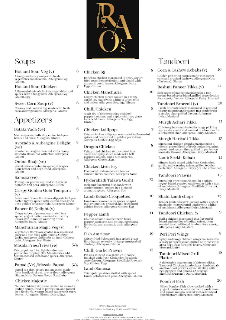 Menu_Rao's Bar & Restaurant_Dalston_image_2