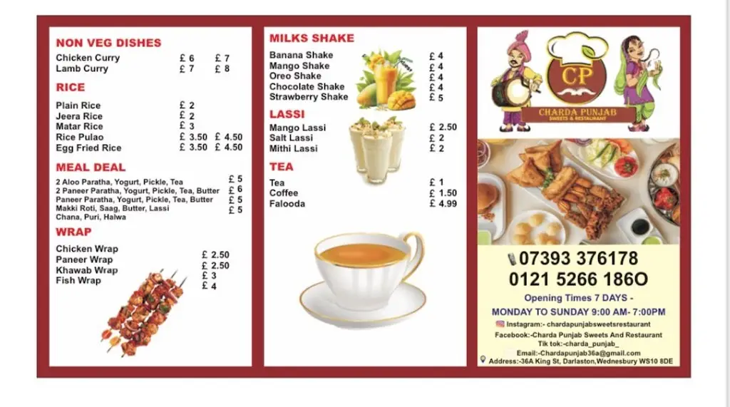 Menu_Charda Punjab Sweets And Restaurant_Darlaston_image_2