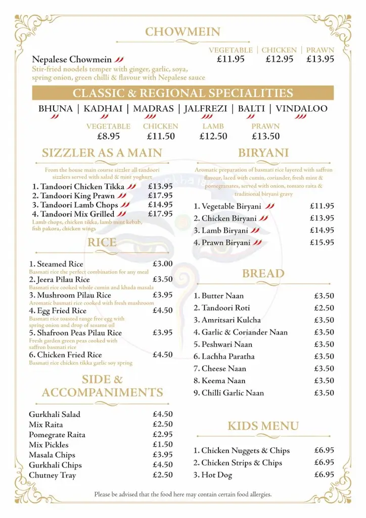 Menu_Gurkha 1816_Darlaston_image_2