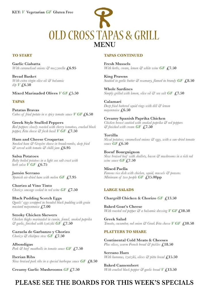 Menu_Old Cross Tapas And Grill_Ashton-under-Lyne_immagine_2