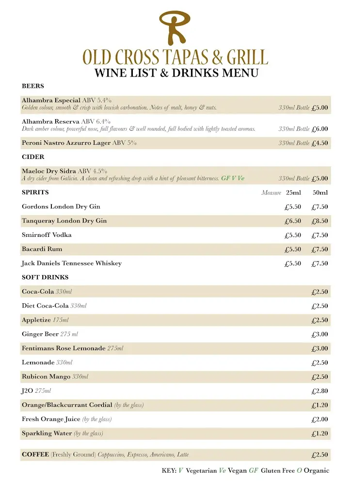 Menu_Old Cross Tapas And Grill_Ashton-under-Lyne_immagine_3