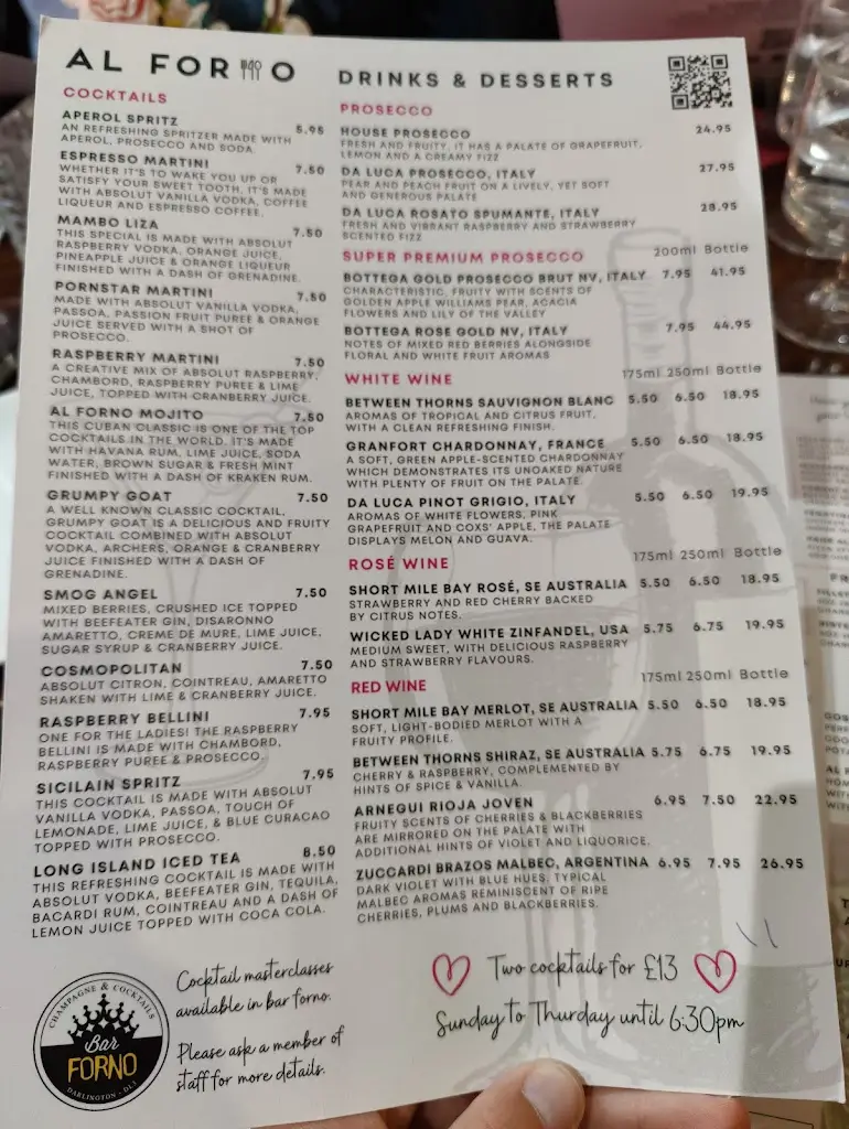 Menu_Al Forno Italian Restaurant_Darlington_image_3