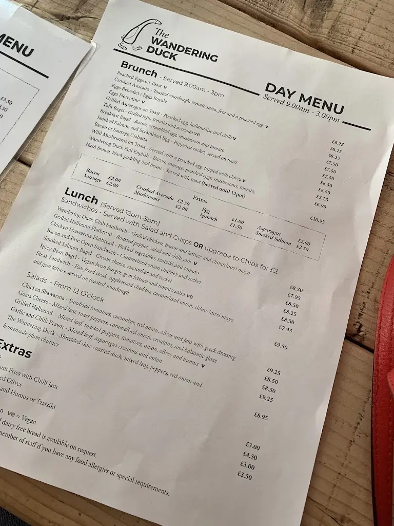 Menu_The Wandering Duck_Darlington_immagine_3