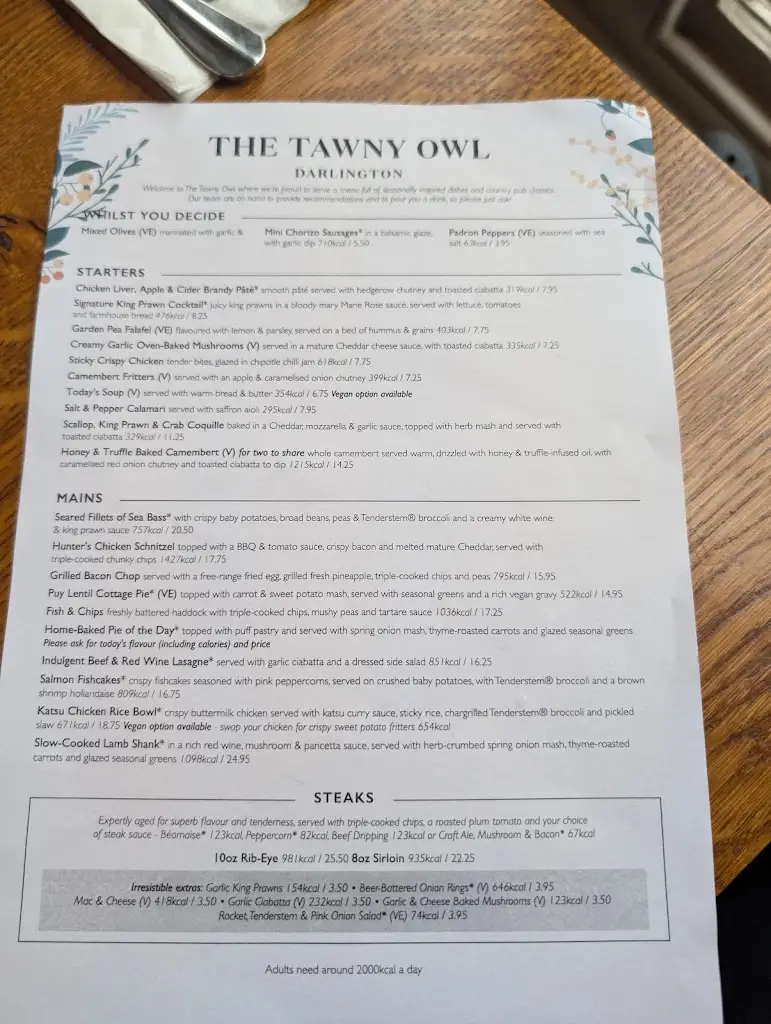Menu_Tawny Owl Darlington_Darlington_image_3