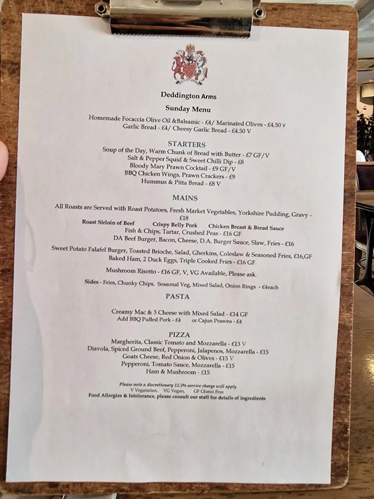 Menu_Deddington Arms Hotel_Deddington_image_1
