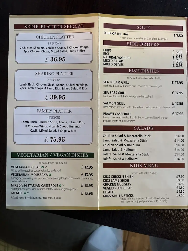 Menu_Sedir Restaurant_Dartford_image_1