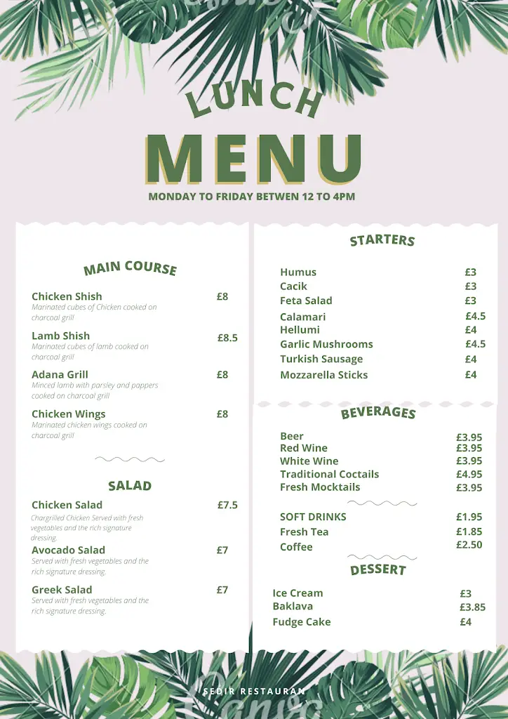 Menu_Sedir Restaurant_Dartford_image_2