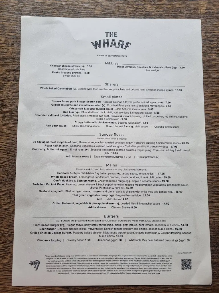 Menu_The Wharf_Dartford_immagine_1