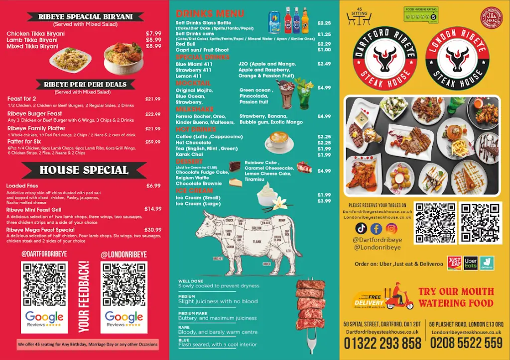 Menu_Dartford Ribeye Steakhouse_Dartford_image_3