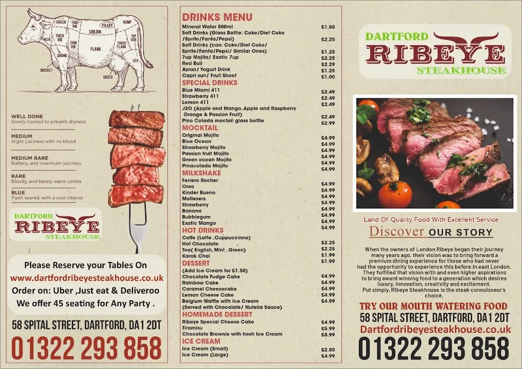 Menu_Dartford Ribeye Steakhouse_Dartford_image_4