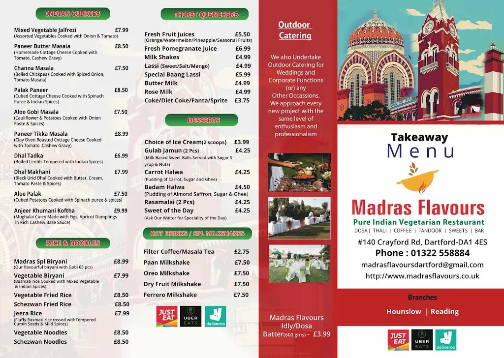 Menu_Madras Flavours Pure Indian Vegetarian Restaurant Dartford_Dartford_immagine_4