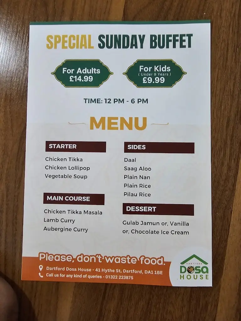 Menu_Dartford Dosa House_Dartford_image_1