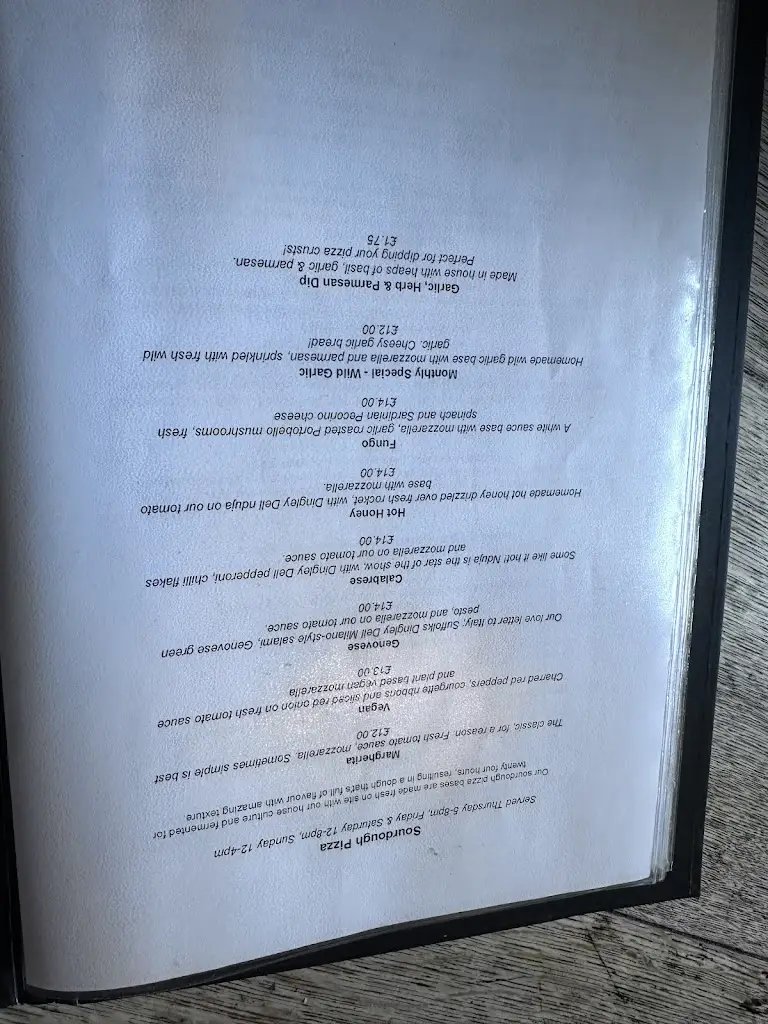 Menu_The White Horse Inn_Debenham_image_1