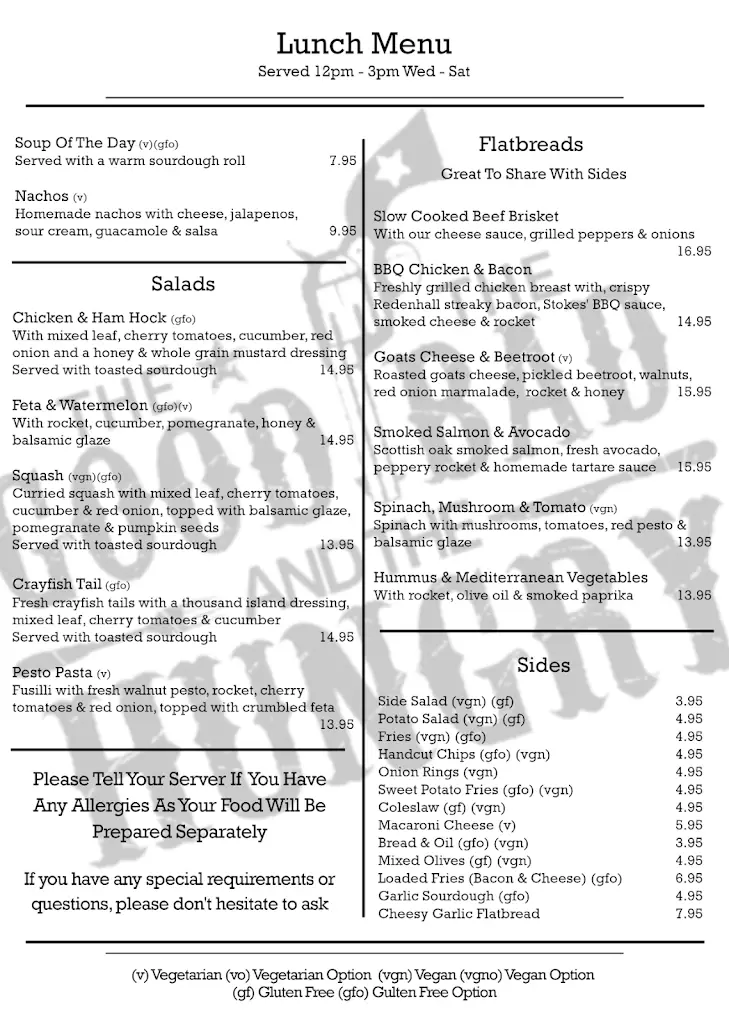 Menu_The Good The Bad And The Hungry_Debenham_image_1