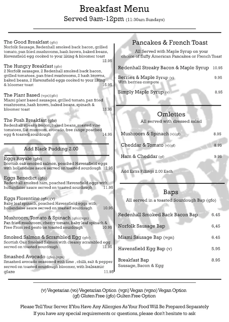 Menu_The Good The Bad And The Hungry_Debenham_image_2