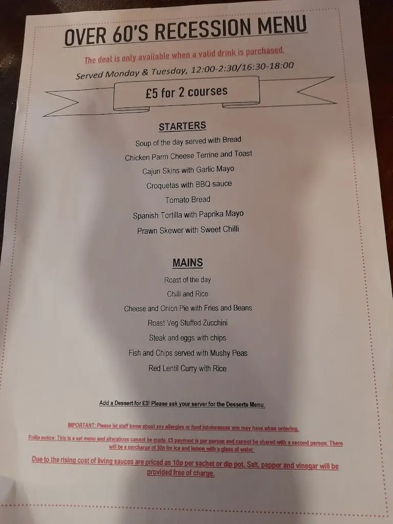 Menu_The White Lion_Delph_image_1