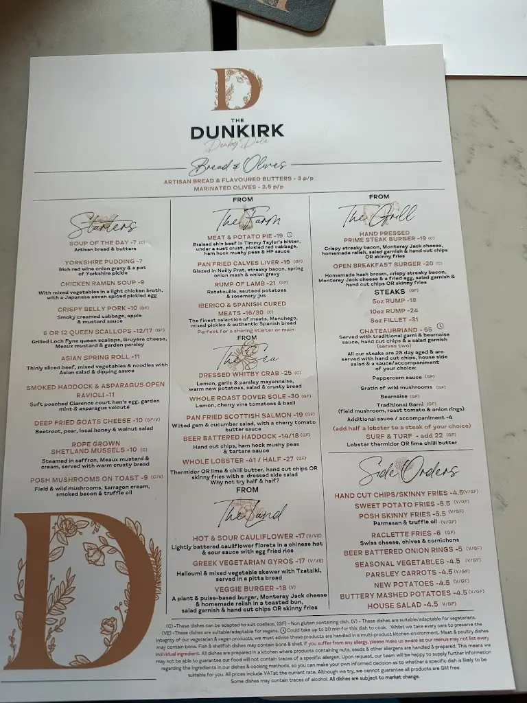 Menu_The Dunkirk_Denby Dale_image_3