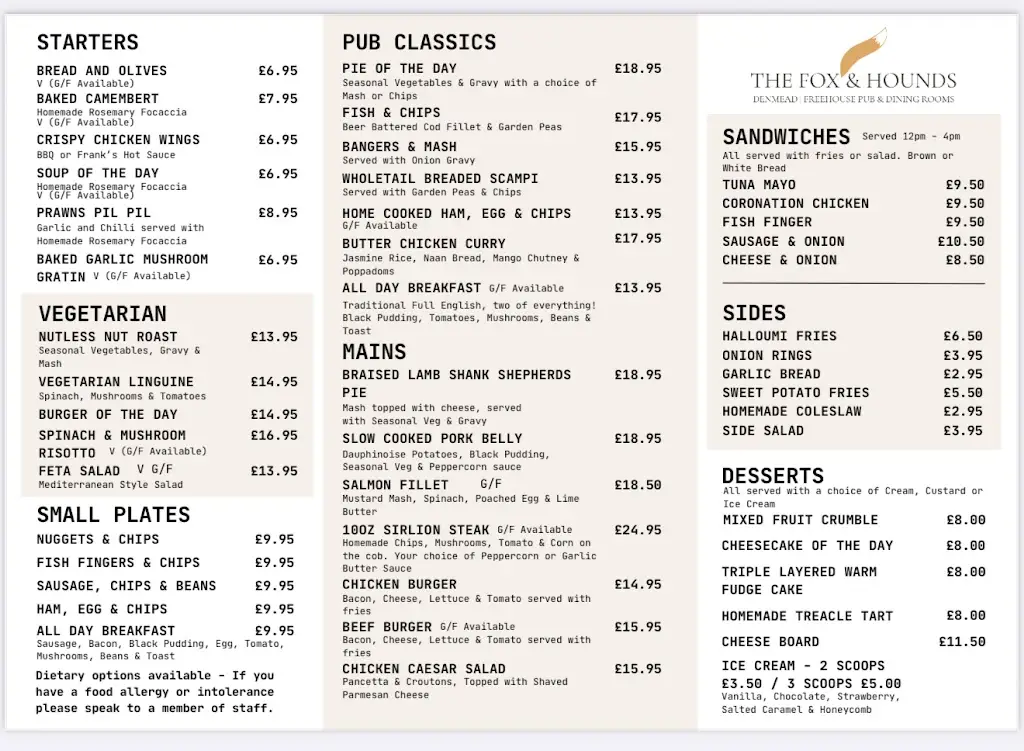 Menu_The Fox & Hounds_Denmead_image_1