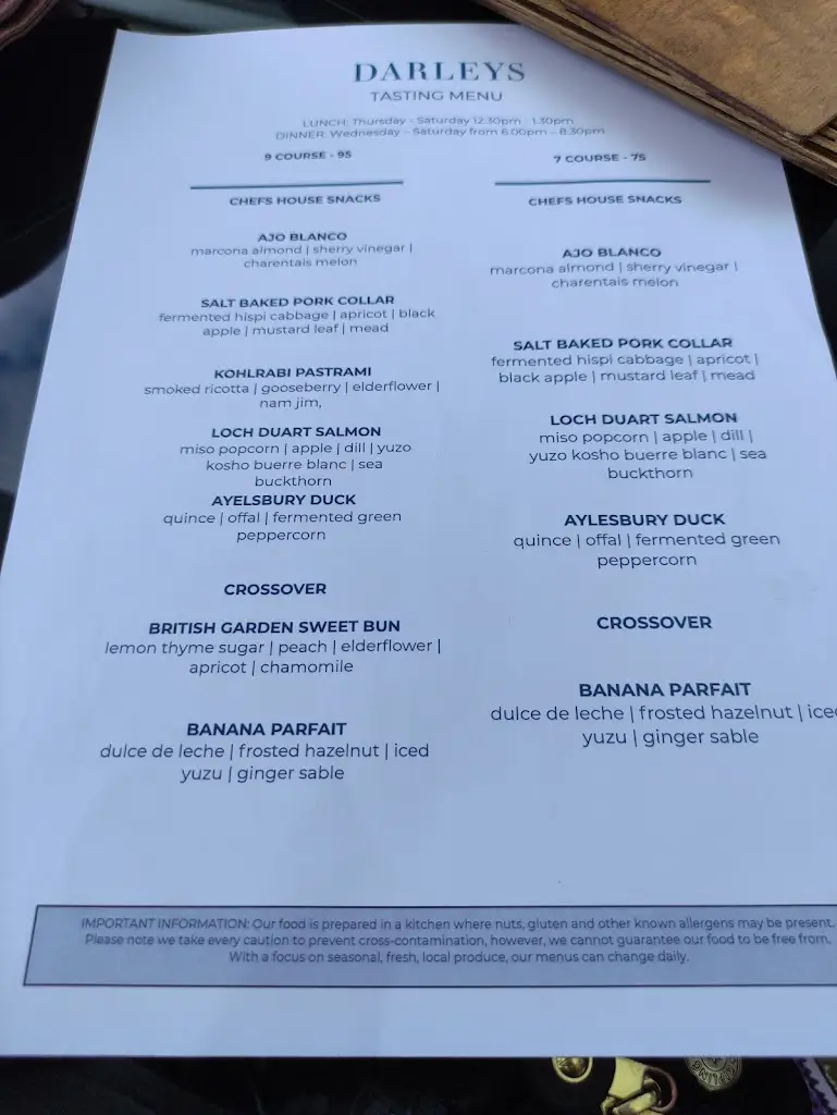 Menu_Darleys Restaurant & Terrace_Derbyshire_image_1