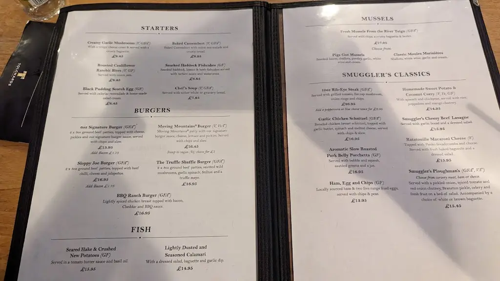 Menu_The Smugglers Inn_Dawlish_imagen_4