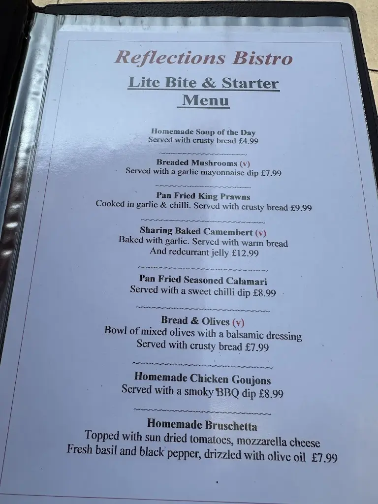 Menu_Reflections Bistro_Dawlish_imagen_3