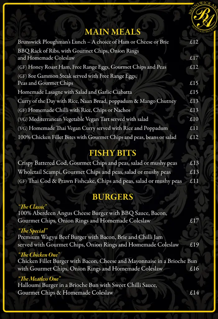 Menu_Brunswick Arms_Dawlish_image_2
