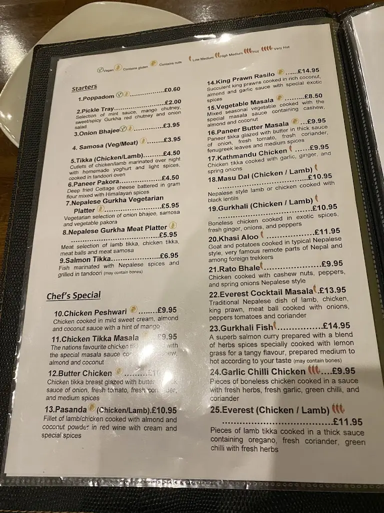 Menu_Gurkha Restaurant_Dawlish_image_2